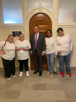 Representative Jeff Knight with Katelyn, Kayla, Emma, and Tryston.