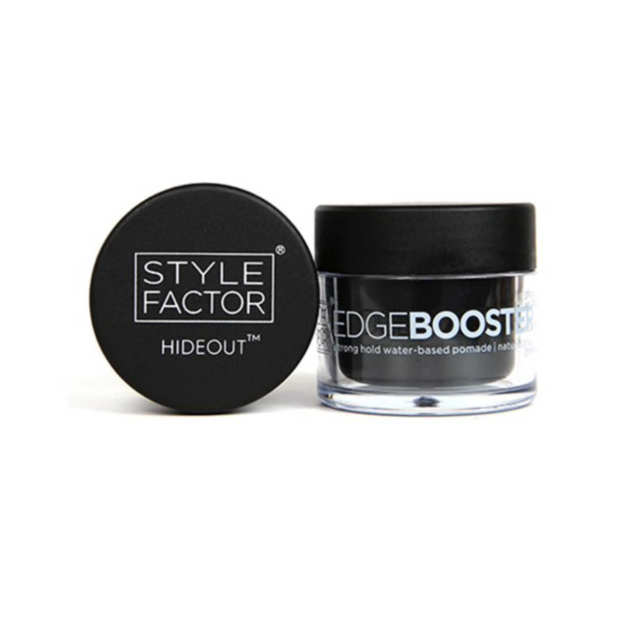 Style Factor Hideout Hair Pomade Hold Color Gel Natural Black (0.8oz)