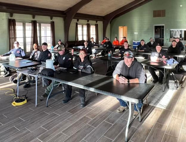 classroom of firefighters