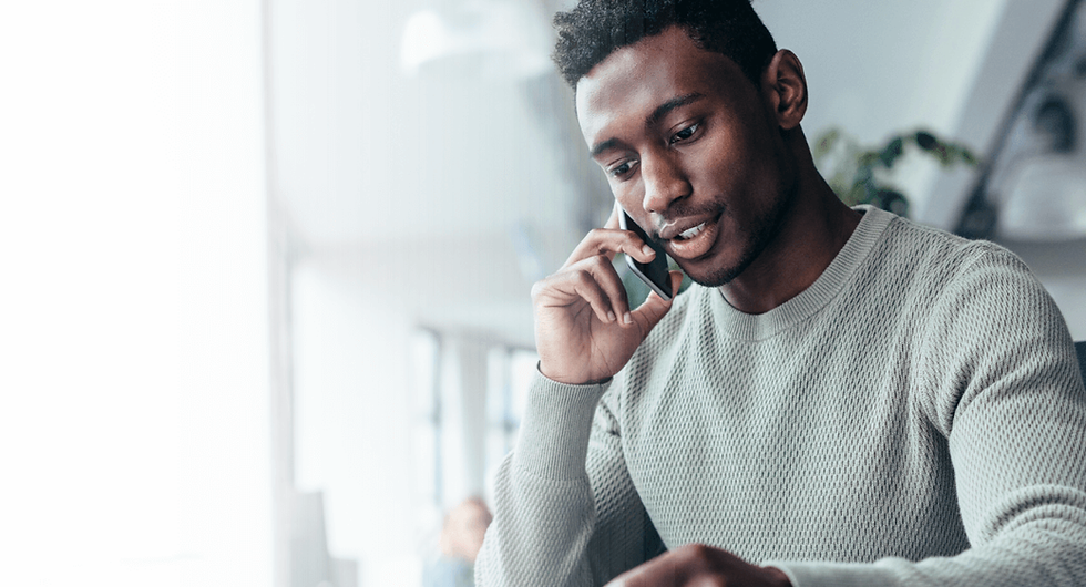 man on the phone