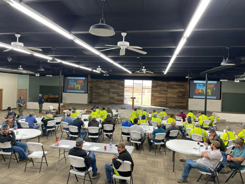 classroom full of firefighters