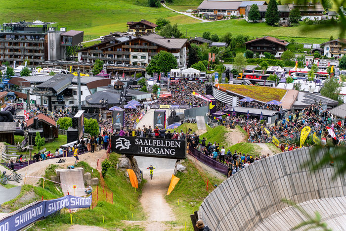 Zielbereich beim MTB-Worldcup in Leogang