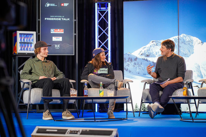 Podiumsdiskussion bei der Freeride World Tour