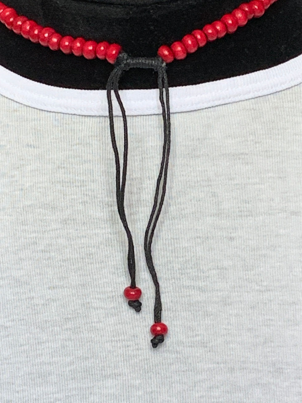 サムネイル： バリ島ネックレス　ウッド　A　レッド