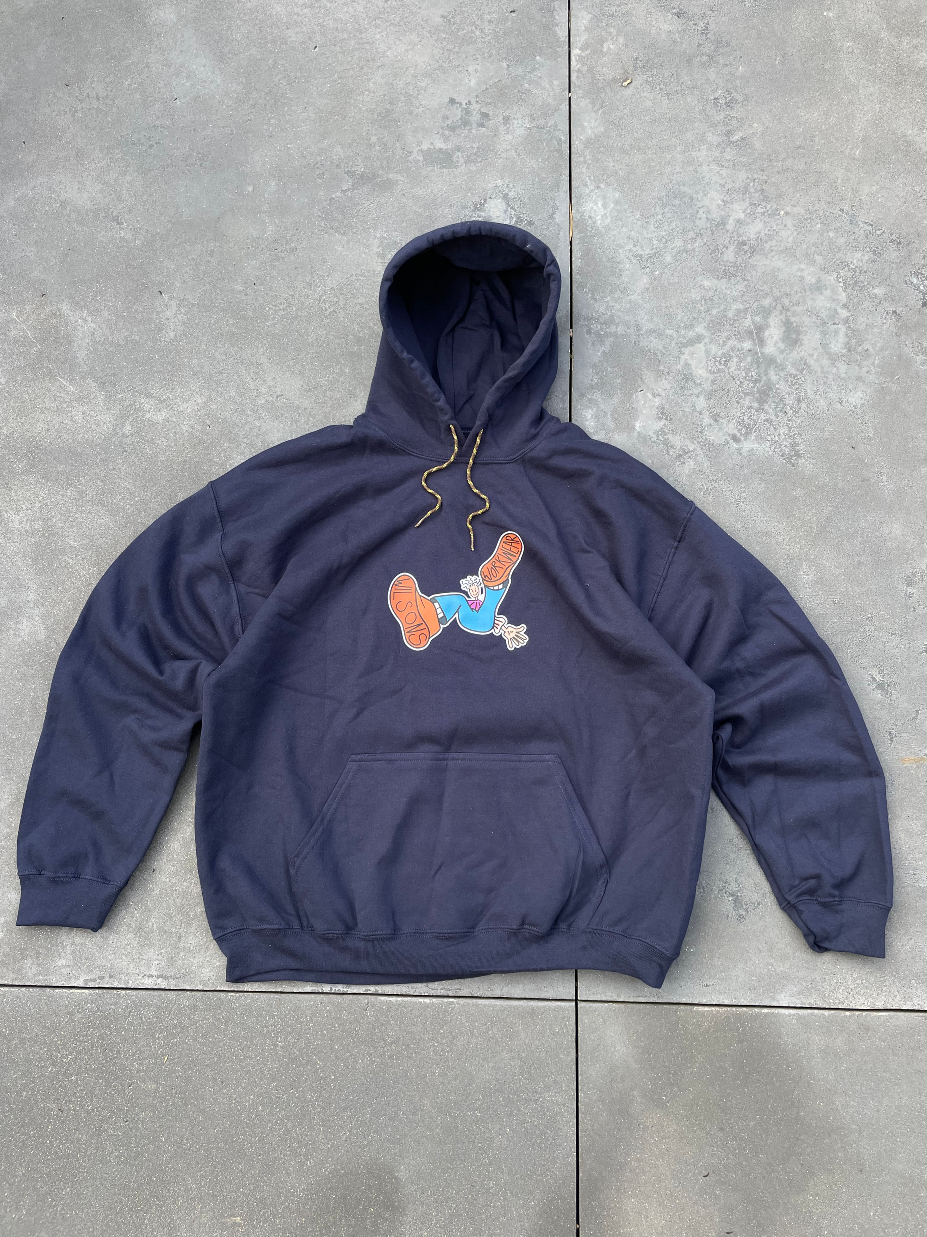 Navy Boot Script Hoodie