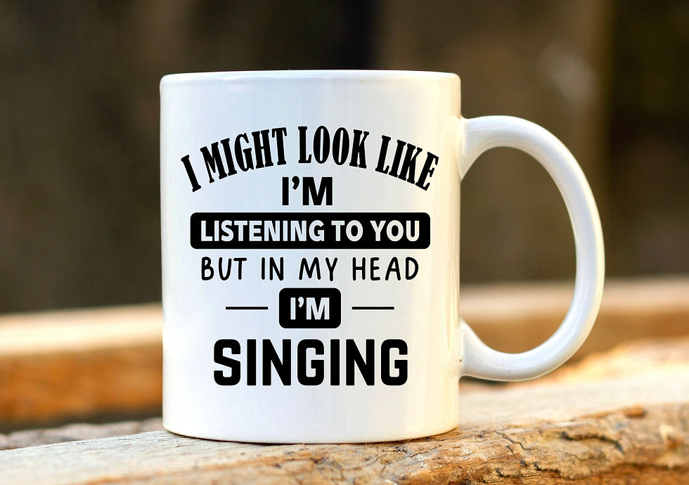 In My Head Singing Mug – Funny Gift for Singers | Unique Coffee Mug for Music Lovers