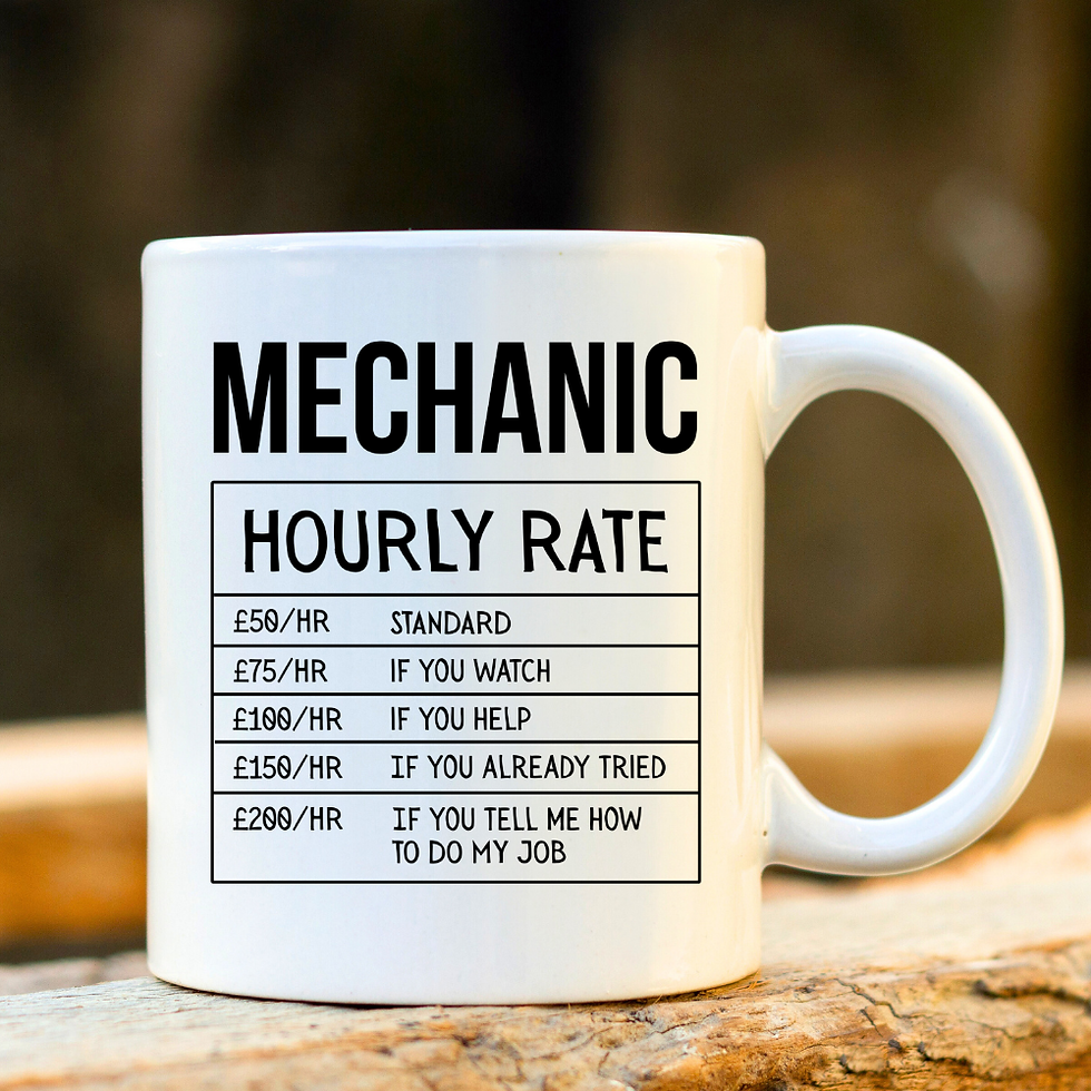 Mechanic Hourly Rate Mug
