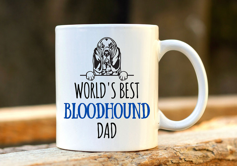 Worlds best bloodhound dad wood mockup