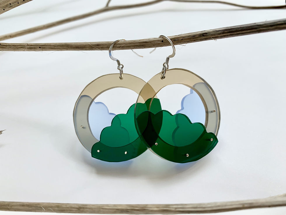 Thumbnail: Scalot Earrings in Green and Blue
