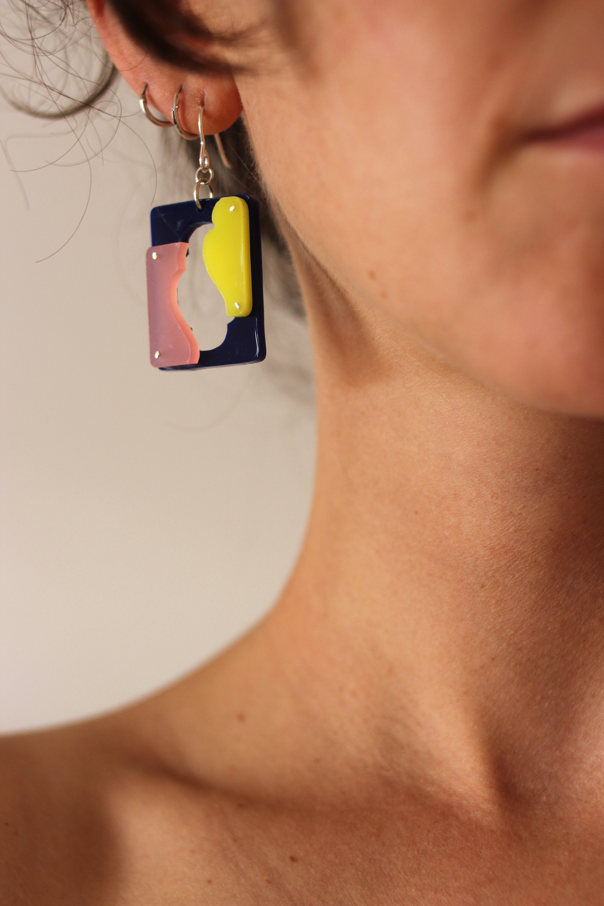 Marginalia in Navy, Pink and Yellow