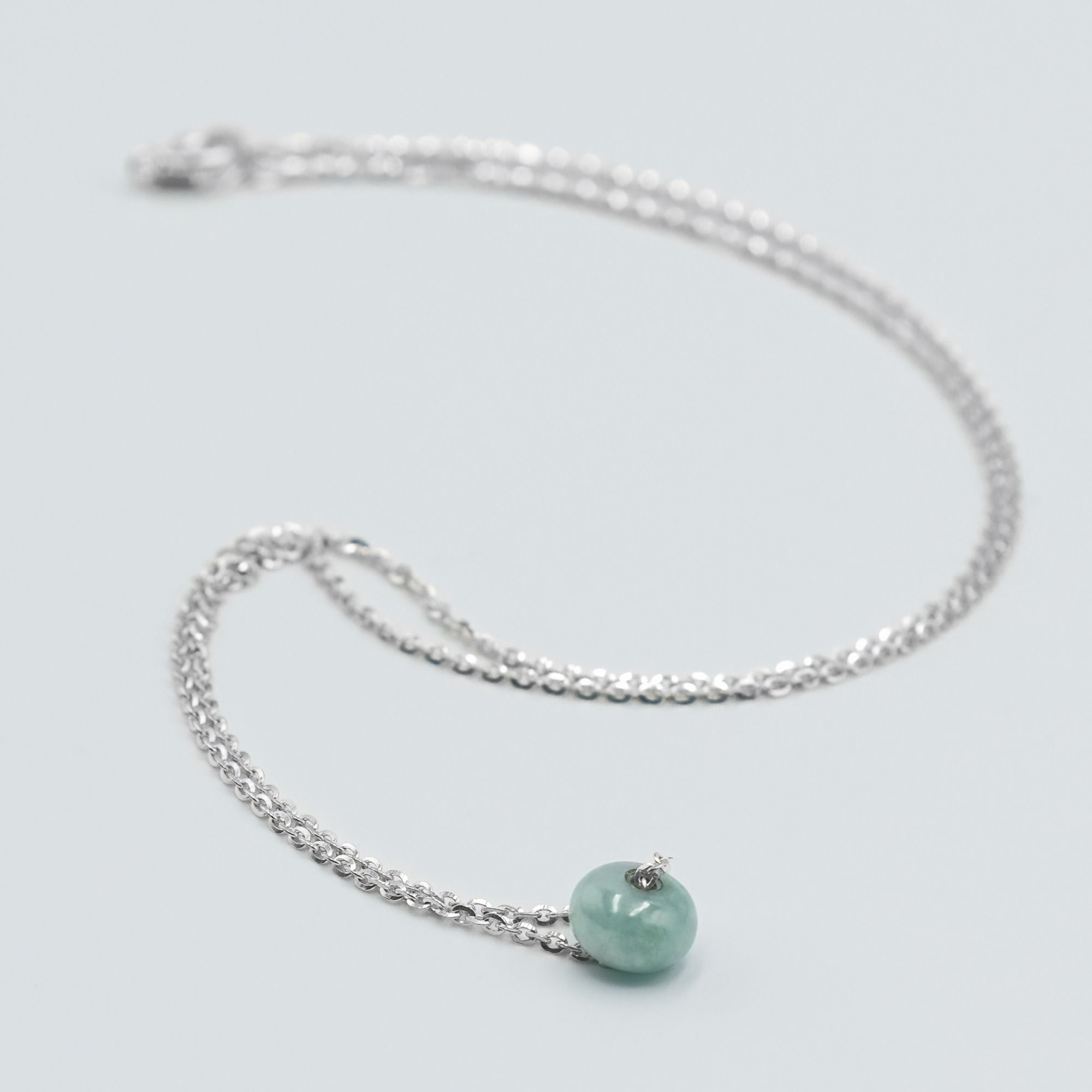 Silberkette mit Jade