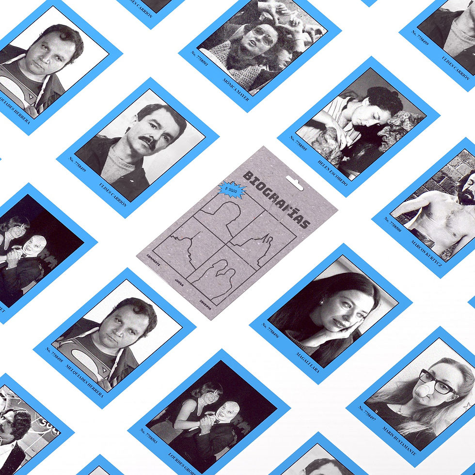 Serie coleccionable de biografías de papelería por el artista José Herrera, impresas en la Colonia Obrera.