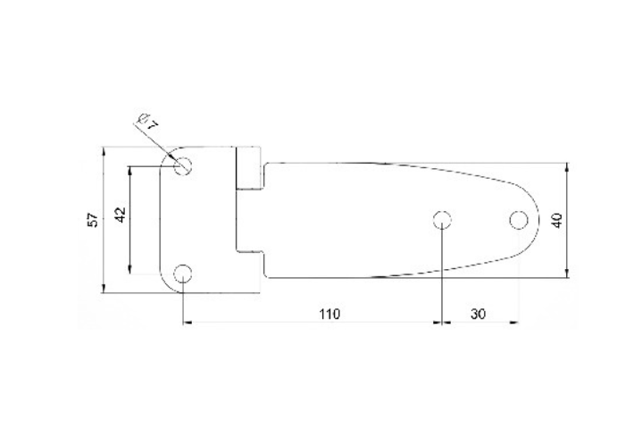 Miniatura: Dobradiça da Portinhola Plana