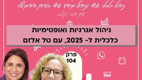 פרק 104 בפודקאסט המתקצבת: ניהול אנרגיות ואופטימיות כלכלית ל 2025, עם טל אלזם
