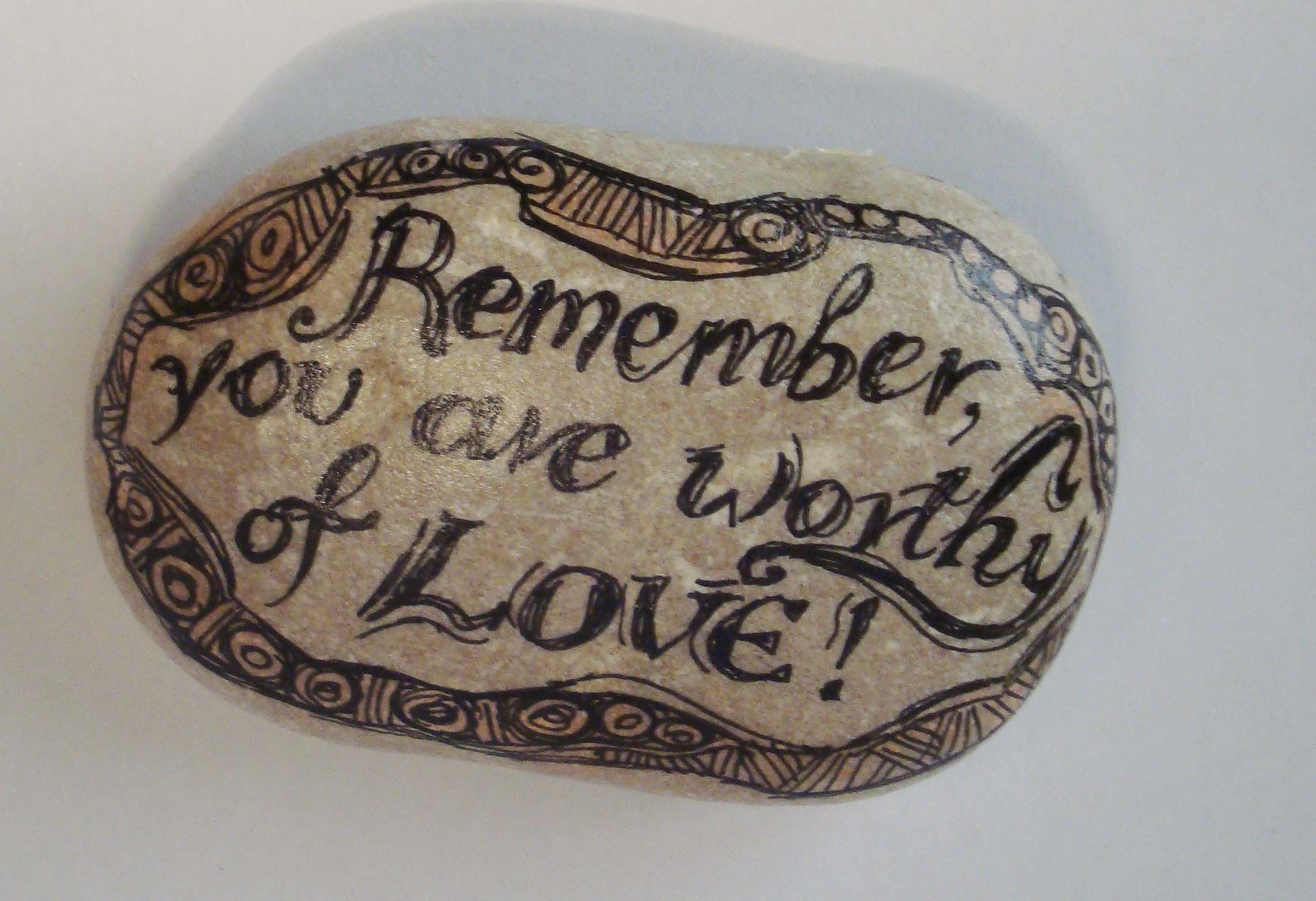 "You deserve to be loved" 2 - hand painte