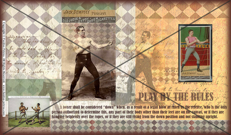 Thumbnail: "Play by the Rules - boxing"  wooden sign