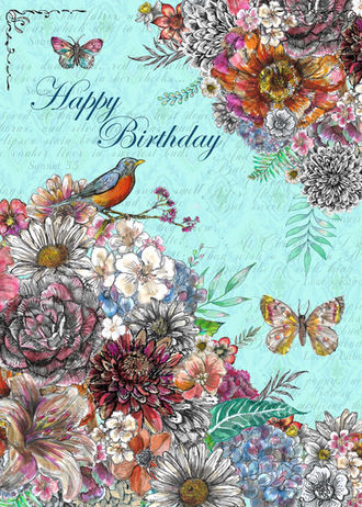happy birthday-flowers-bird-shabby chic-8-Fanitsa Petrou
