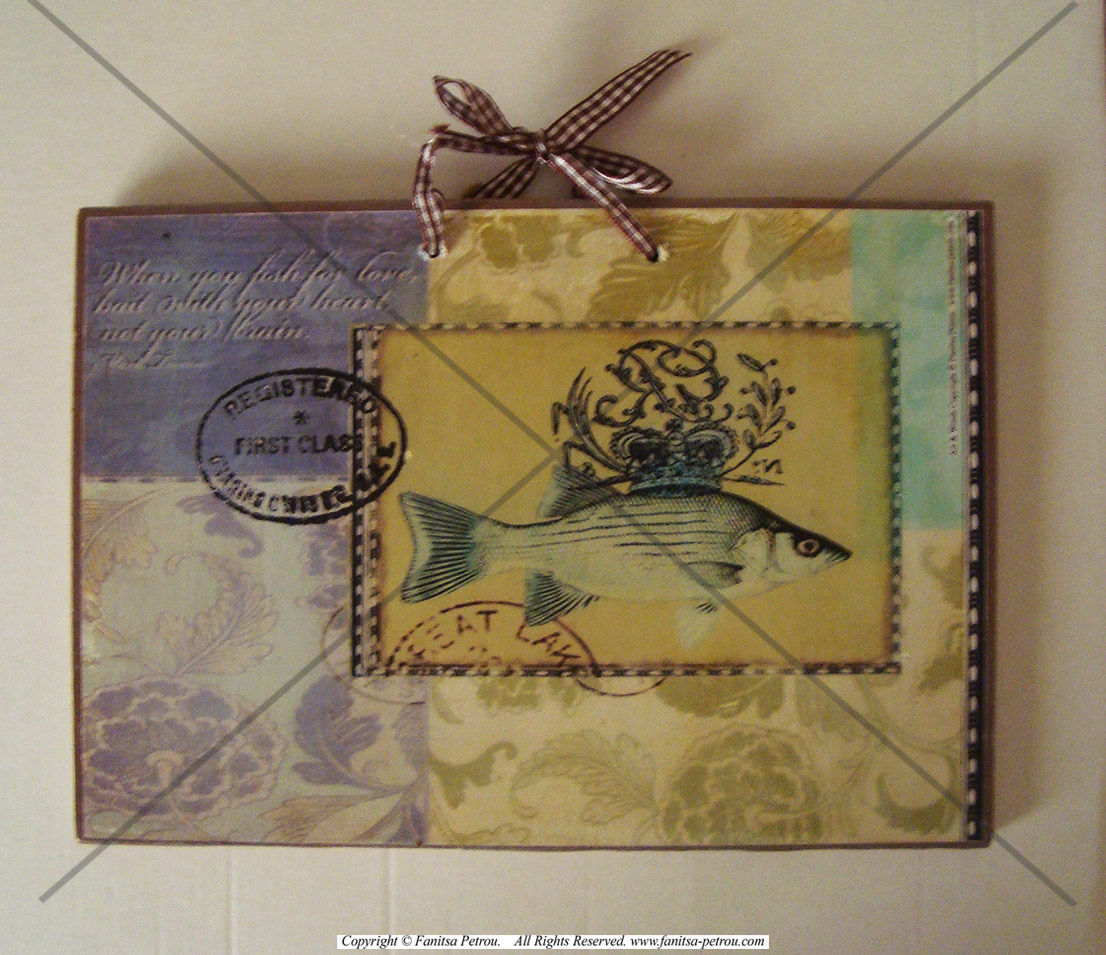 "The Sea, 5" wooden sign