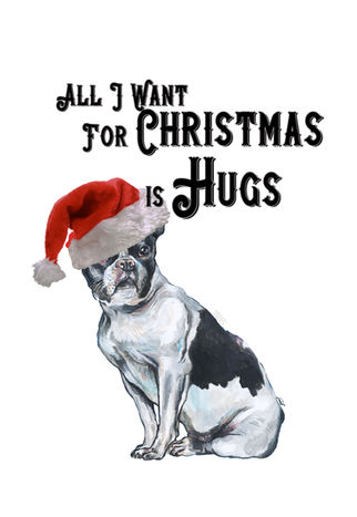French Bulldog-Christmas Prints-hugs-21X29.7cm-lunarart.jpg