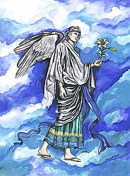 Fanitsa Petrou Art, the seven archangel posters, Archangel Gabriel, the 7 archangel cards, Angel Art, Angel calendar, the seven archangels illustrations, Angel illustration by Fanitsa Petrou, www.fanitsa-petrou.com