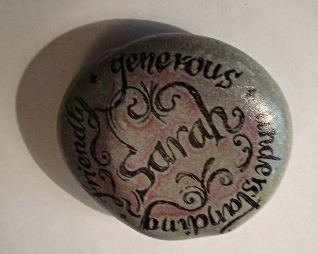 "Sarah"- Hand painted Name Stone