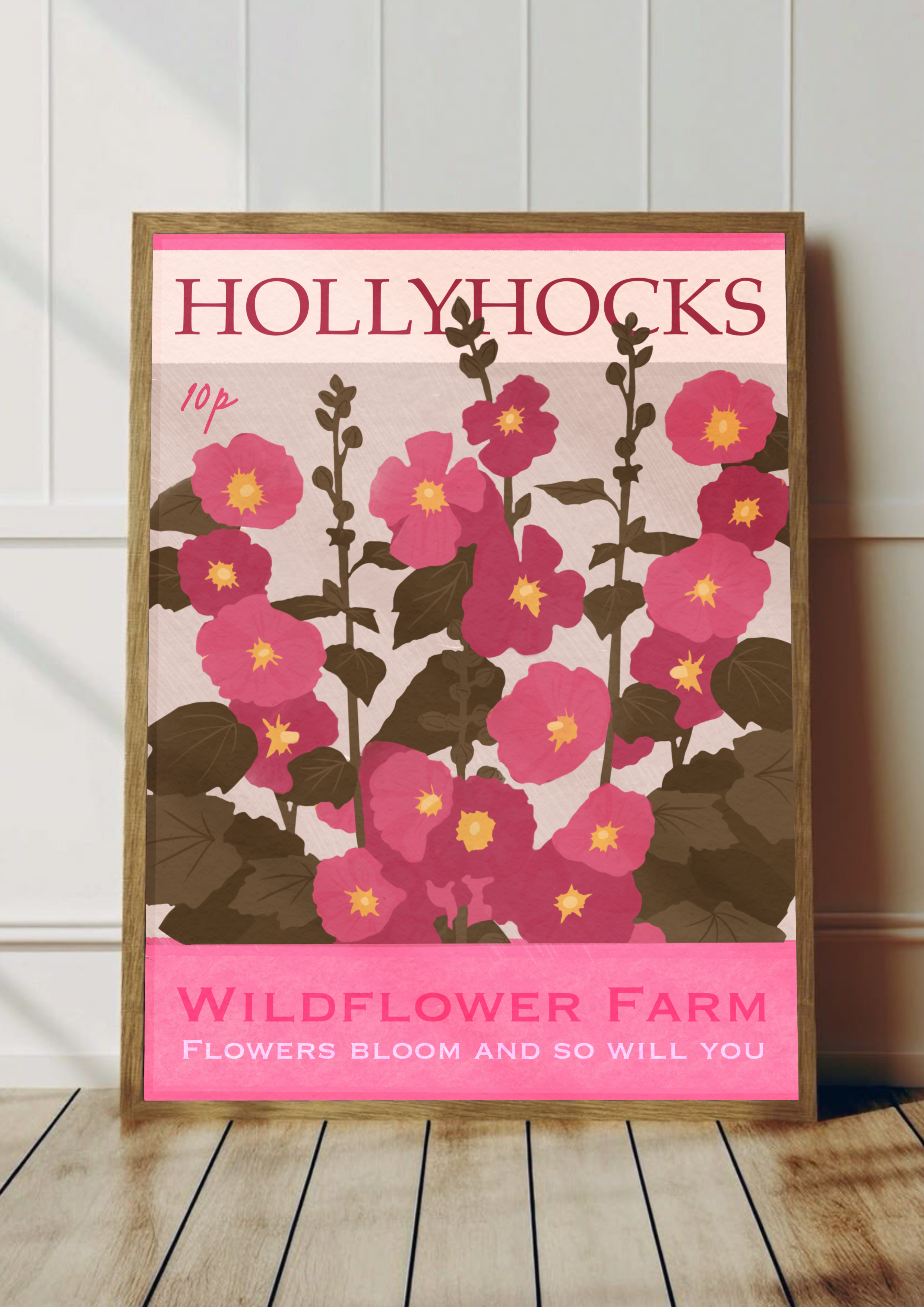 Hollyhock wall art
