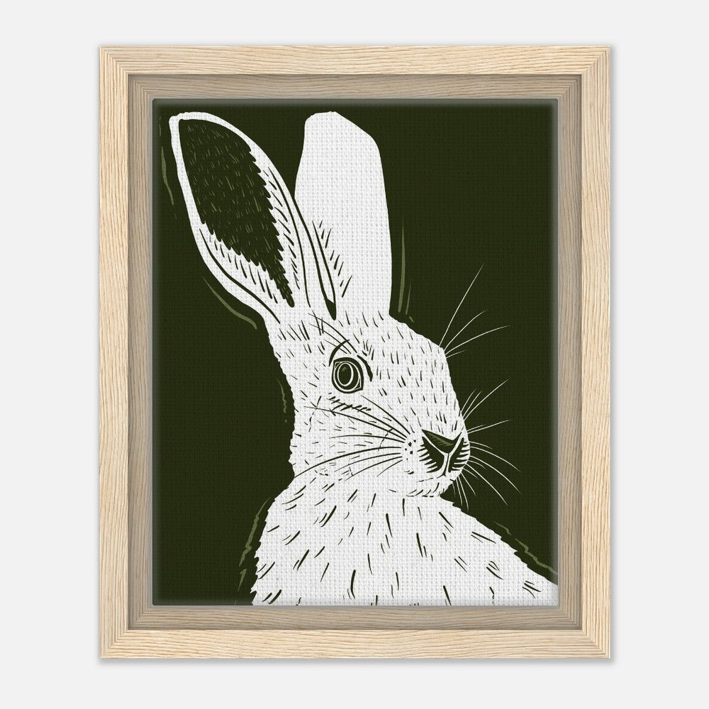 Wild Hare - Framed Canvas