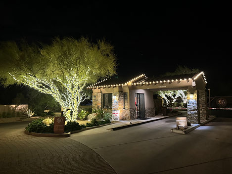 Ancala Country Club Guardhouse Christmas Light Installation Scottsdale