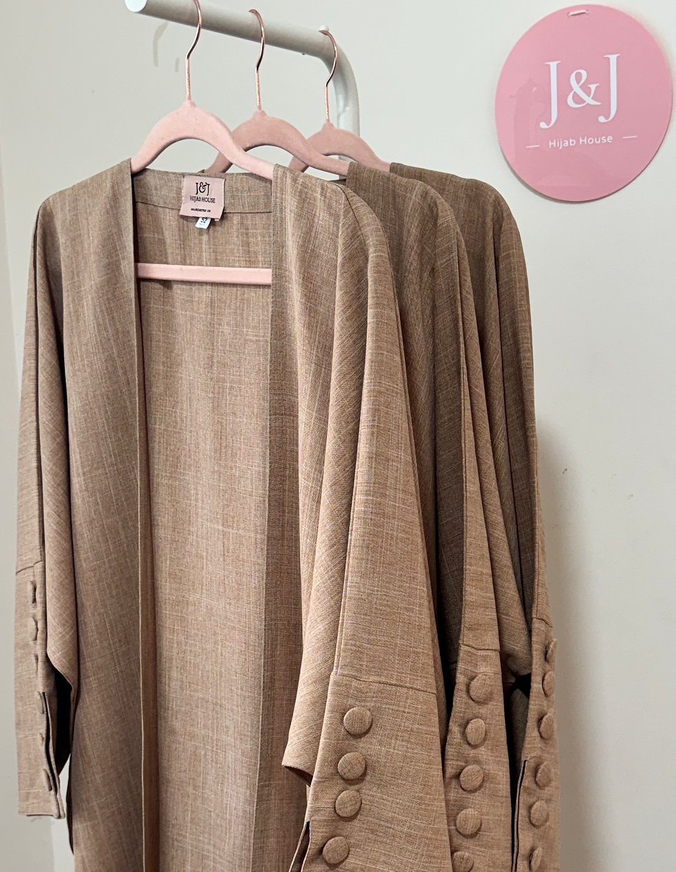 Thumbnail: LINEN BISHT-STYLE OPEN ABAYA