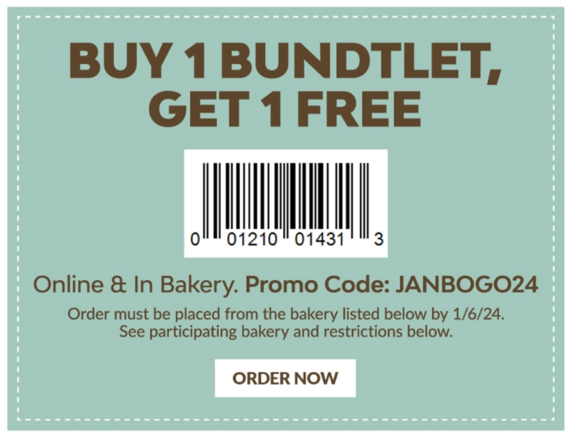BOGO Nothing Bundt Cakes BOGO Nothing Bundt Cakes