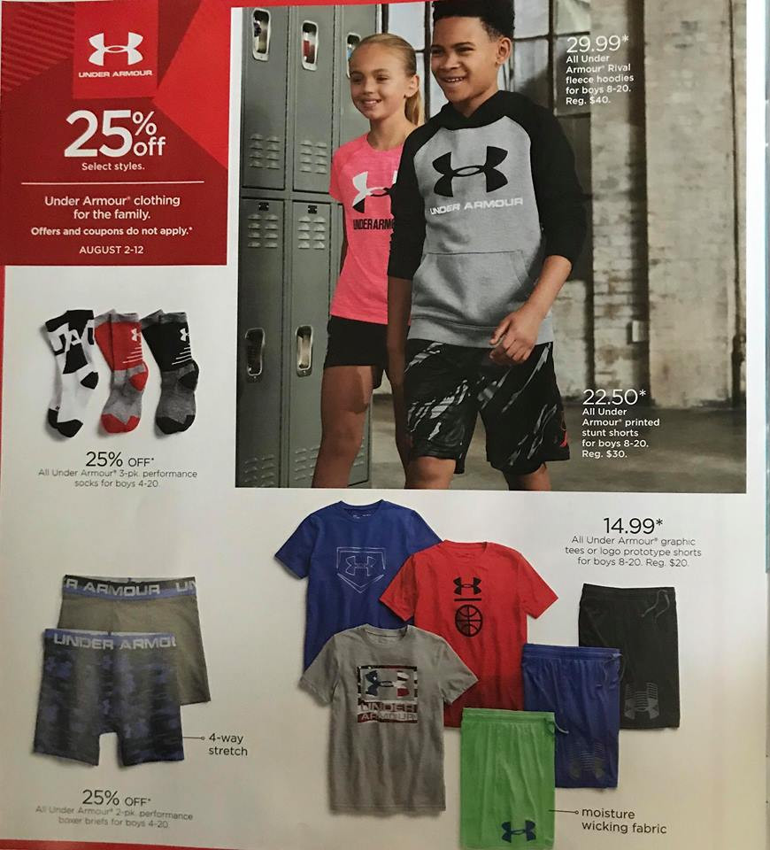 kohls under armour boys