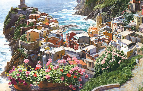 Hiking Into Vernazza
