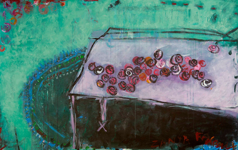 mesa en flor