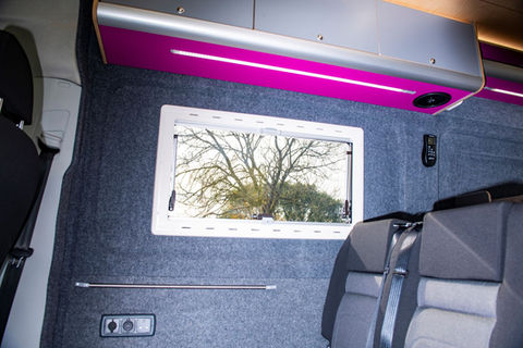 LED strip lighting campervan conversion