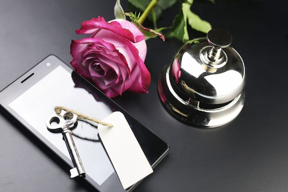 Keys, phone, rose, and service bell for Lifestyle Management Services