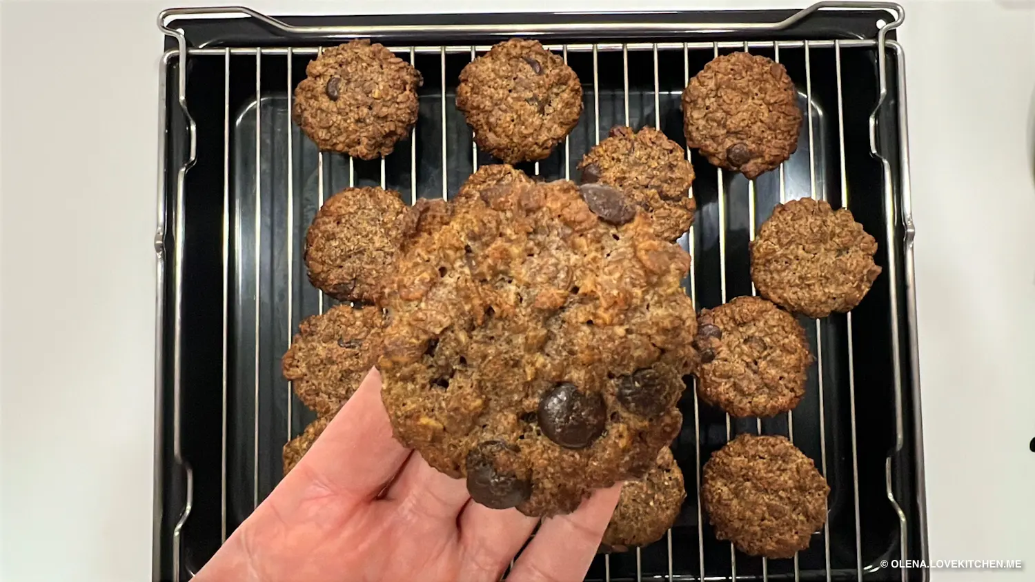 печиво на заквасці, закваска залишки, печиво з пластівцями, печиво без розпушувача, випічка з закваскою, використання залишків закваски, вівсяне печиво з шоколадом