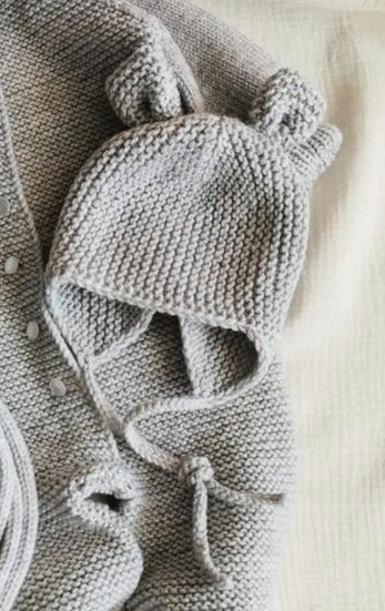 Miniatura: Gorro merino con orejas 