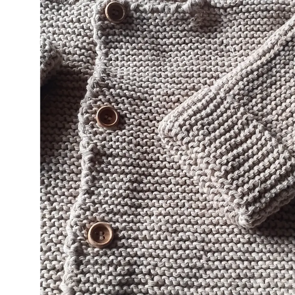 Miniatura: Cardigan punto perlado tejido a mano 