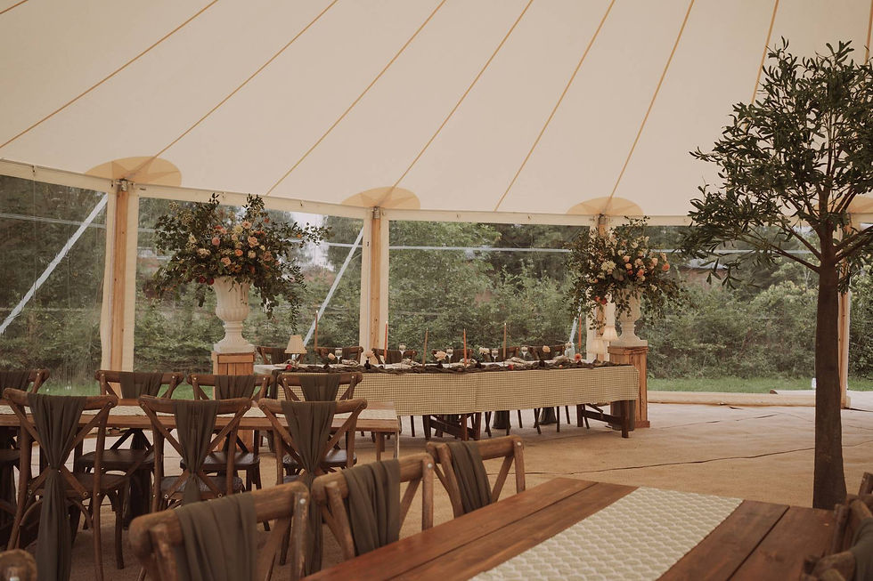 Sailcloth Marquee Interior Hire Yorkshire