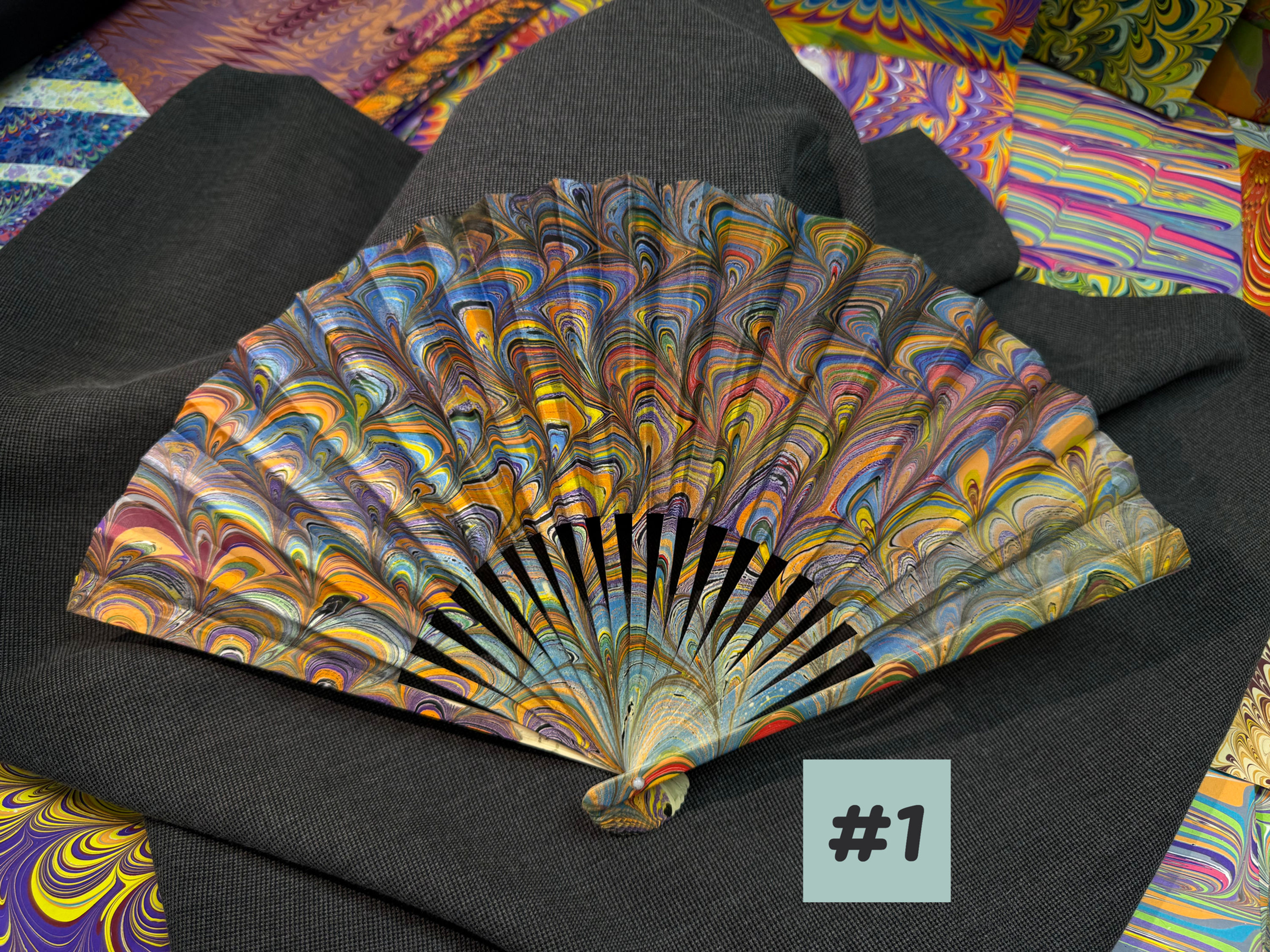 Marbled Hand Fans 5