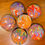 Thumbnail: Wooden Knobs, rainbow scallops