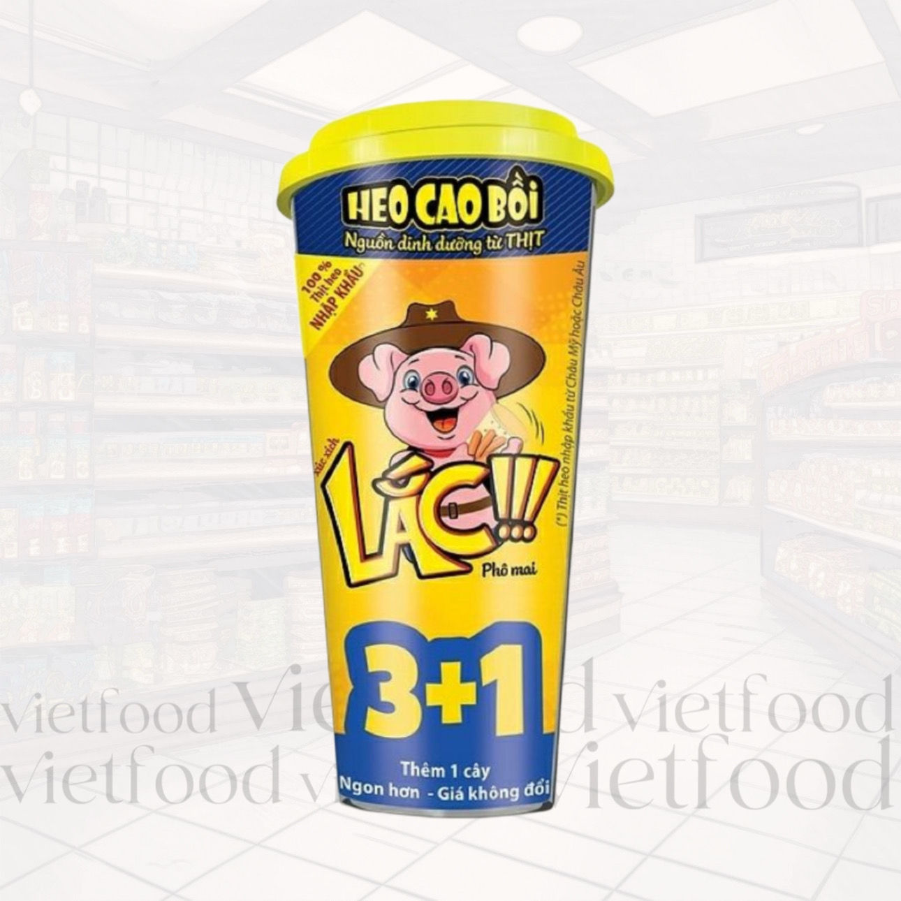 Xúc Xích Heo Cao Bồi Lắc Phô Mai 72g