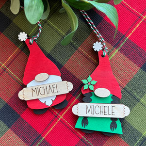 Gnome Three Layer Ornament