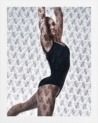 Studio shoot with ballet dancer with scrim