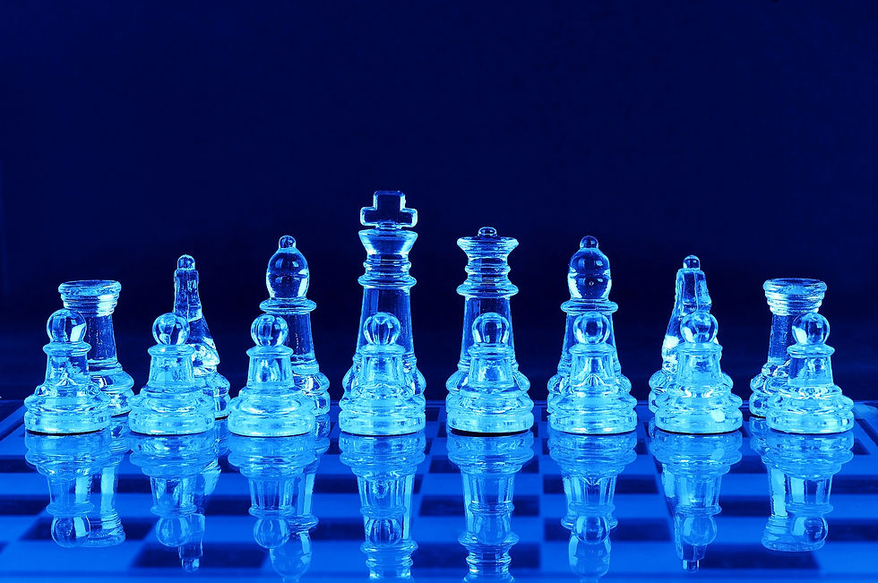 Glass chess set
