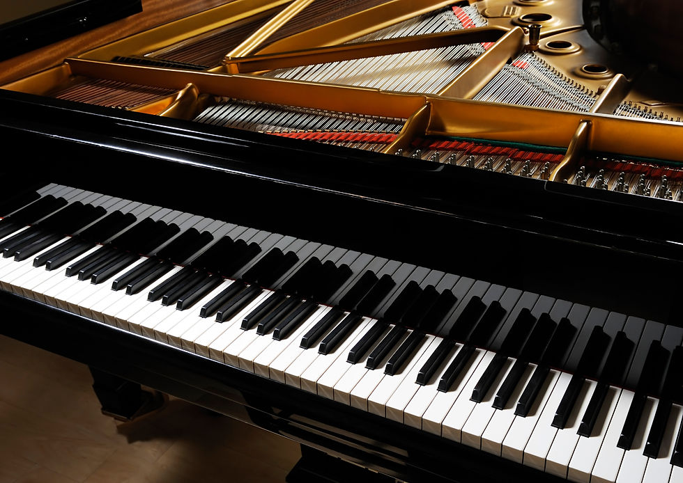 An open piano