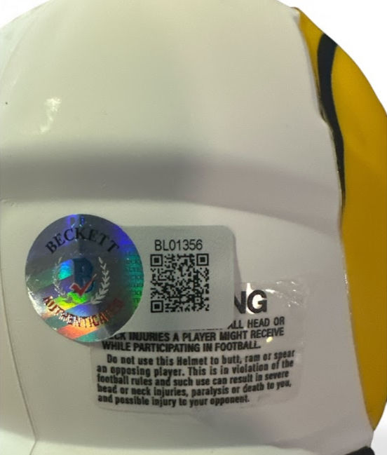 Thumbnail: Kyren Williams Signed Rams Lunar Eclipse Mini Helmet Beckett