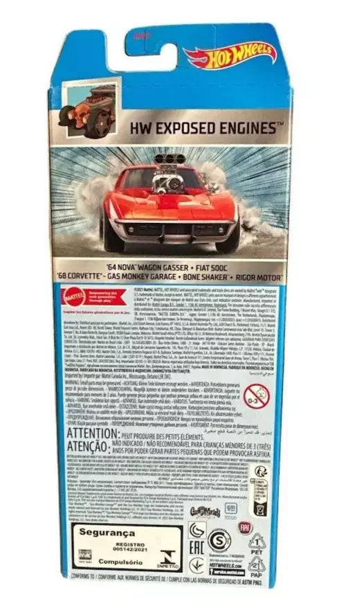 Thumbnail: 2021 Hot Wheels Exposed Engines 5-Pack with Nova, Corvette & Bone Shaker