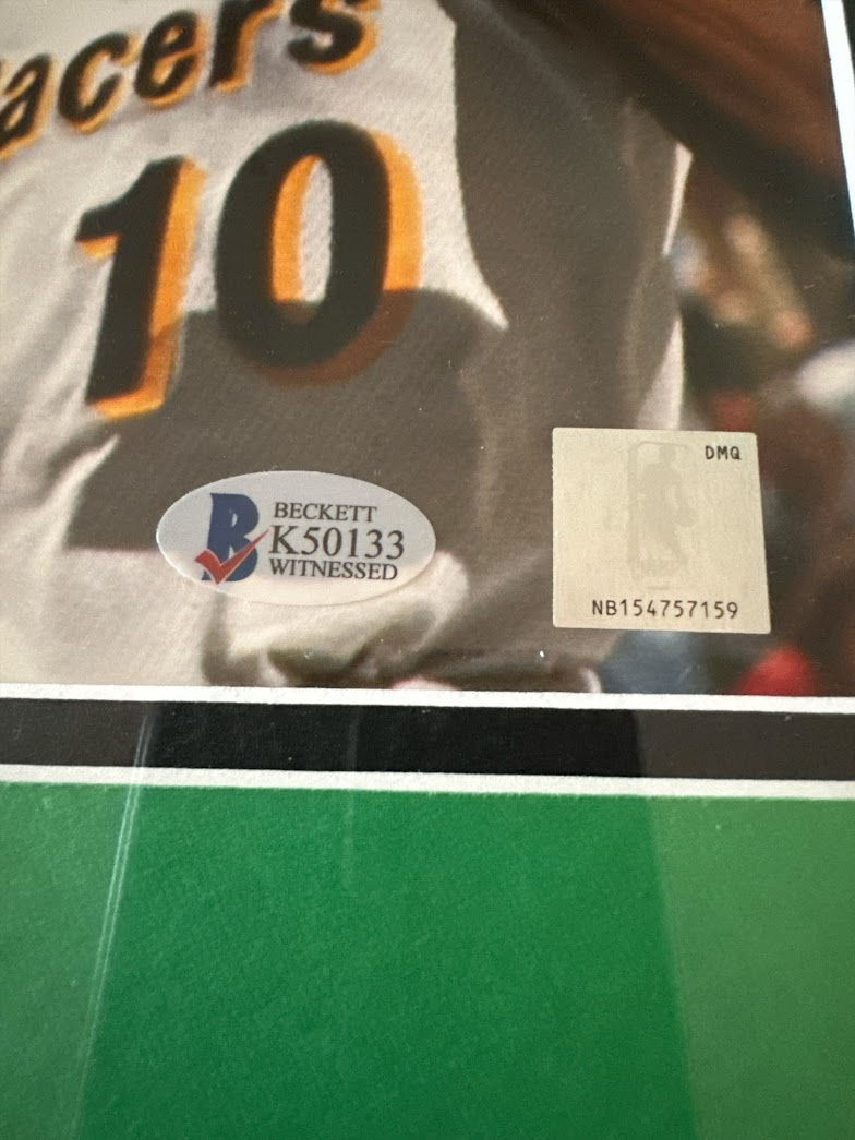 Thumbnail: Larry Bird Signed 16x20 Celtics Photo Framed 24x29” (Beckett)