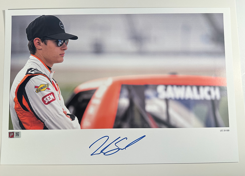 Thumbnail: William Sawalich Signed LE 12x18 NASCAR Art Print /50 (PA)